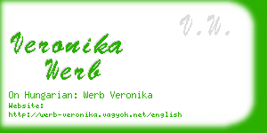 veronika werb business card